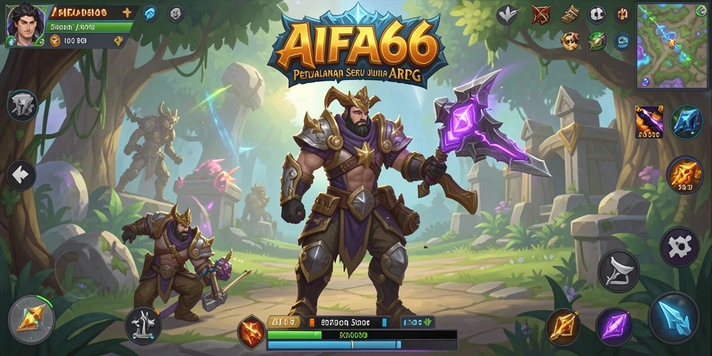 Screenshot AIFA66 menampilkan pertarungan epik dalam gameplay ARPG.
