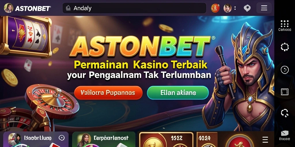 Tampilan gameplay menarik di aplikasi Kasino ASTONBET.