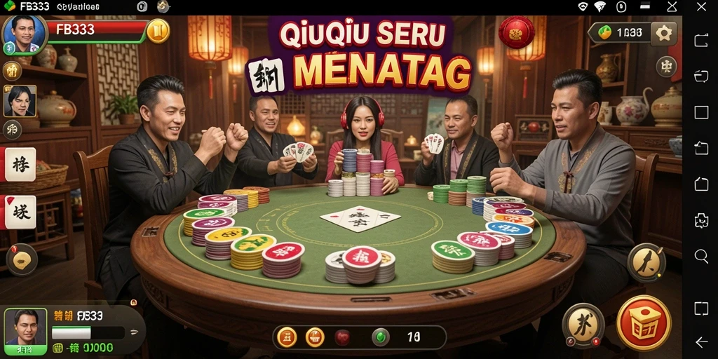 Tampilan seru gameplay QiuQiu di FB333.