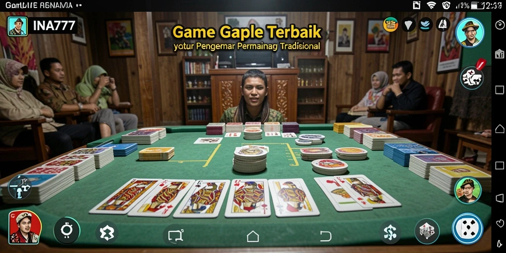 Tampilan gameplay Gaple yang seru dan interaktif di INA777.
