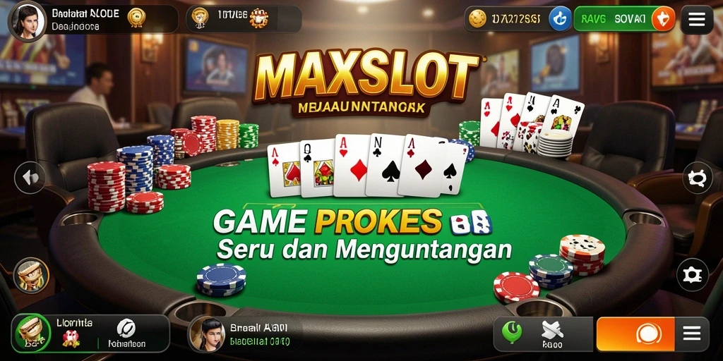 Tampilan gameplay Poker yang menarik dan interaktif