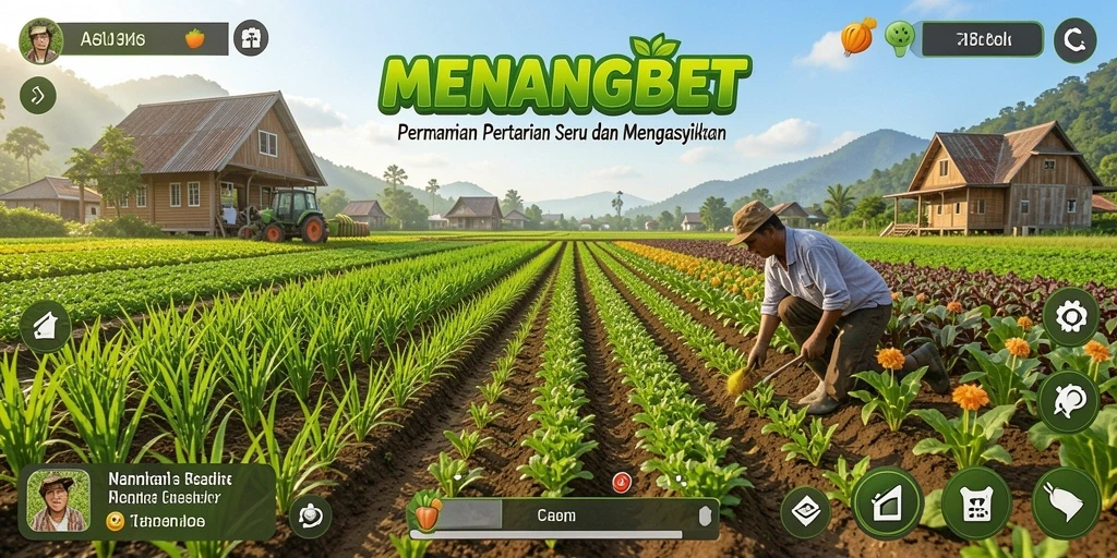 Gameplay seru di MENANGBET saat merawat tanaman dan panen.
