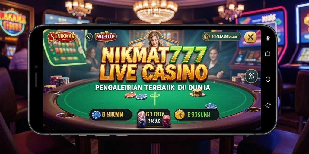 Tampilan utama gameplay NIKMAT777 yang mendebarkan di Live Casino.