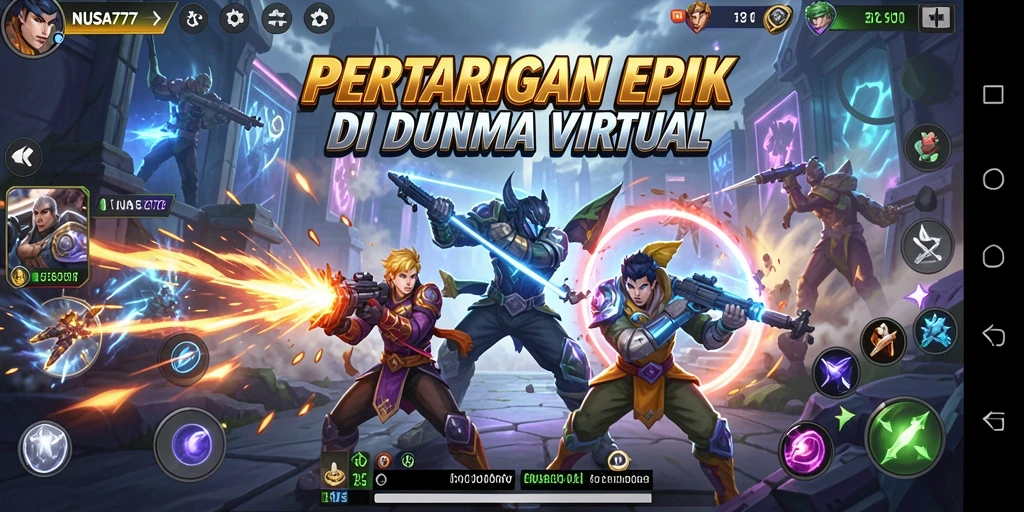 Gameplay seru NUSA777 dengan aksi pertarungan yang mendebarkan.
