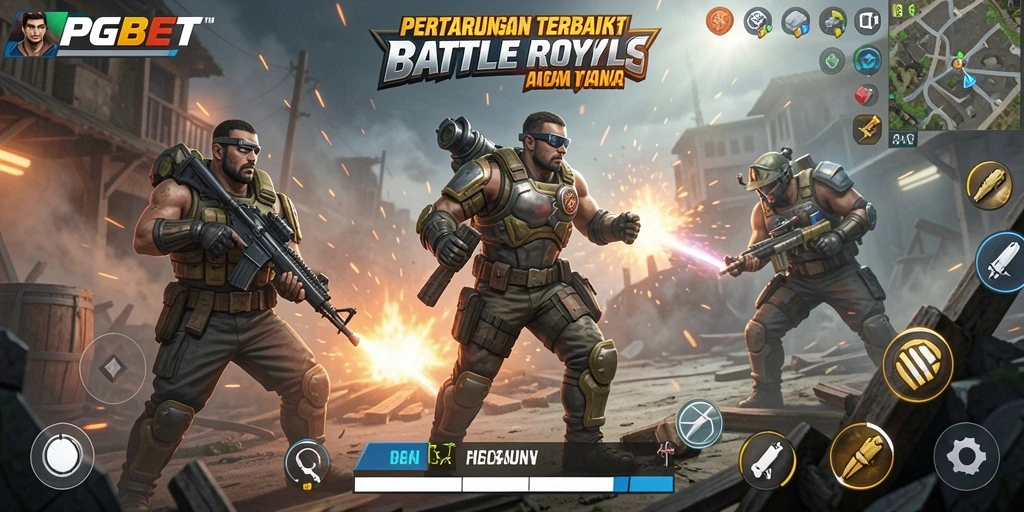 Tangkapan layar dari gameplay seru PGBET Battle Royale.
