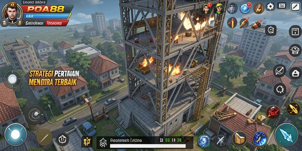Tampilan gameplay seru dari POA88 dengan fitur Tower Defense yang unik.