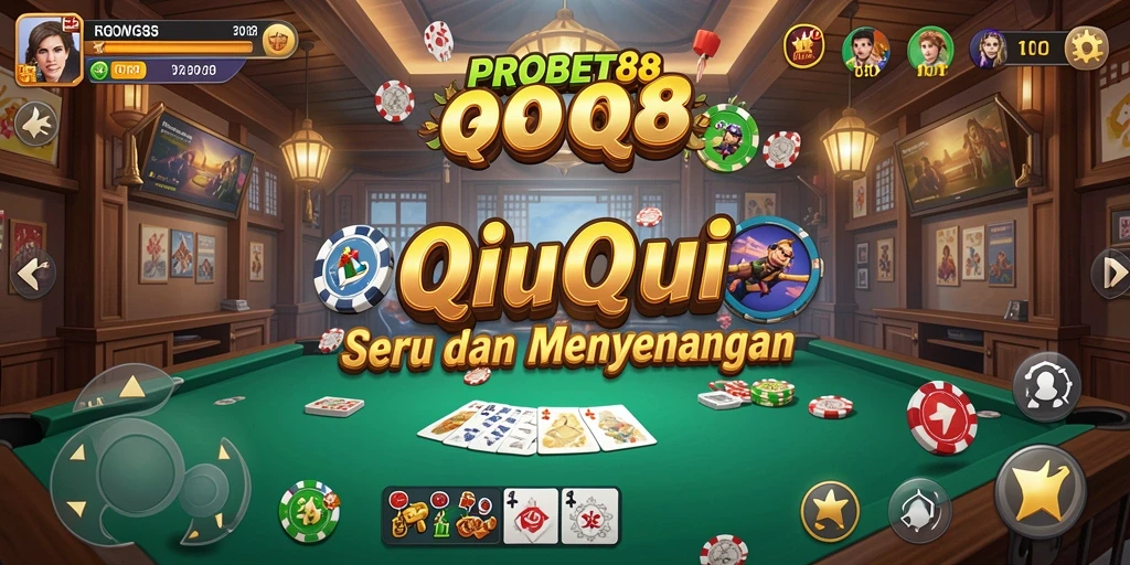 Tampilan seru gameplay QiuQiu di PROBET88.