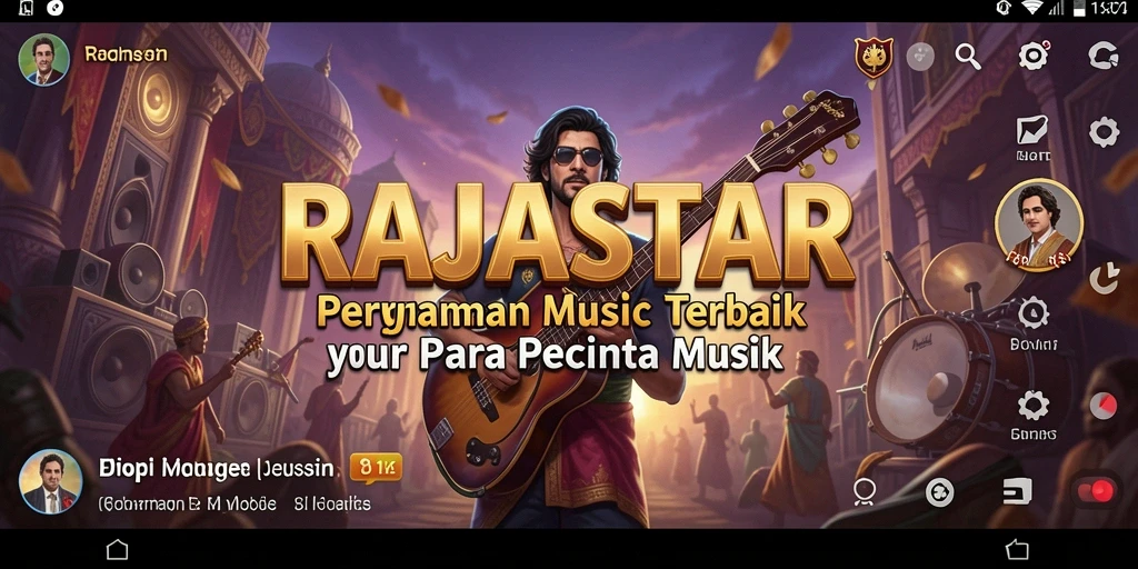Tampilan menarik dari gameplay RAJASTAR yang penuh warna dan musik.