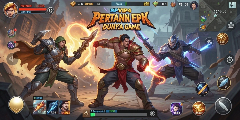 Tampilan gameplay menegangkan dengan aksi pertarungan yang seru.