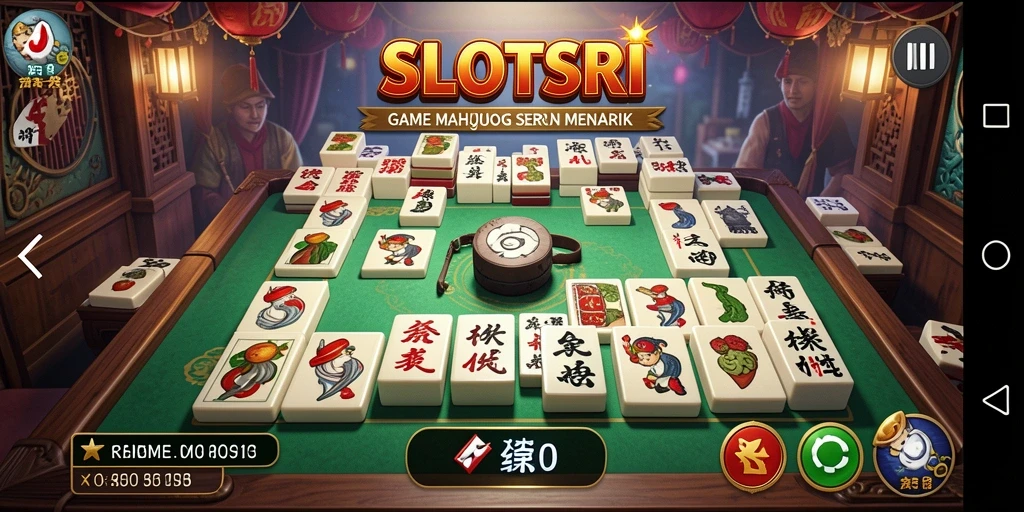 Tampilan gameplay SLOTSRI yang menakjubkan dalam aksi Mahjong.