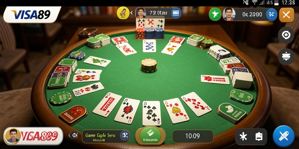Tampilan gameplay seru dalam permainan Gaple VISA89.